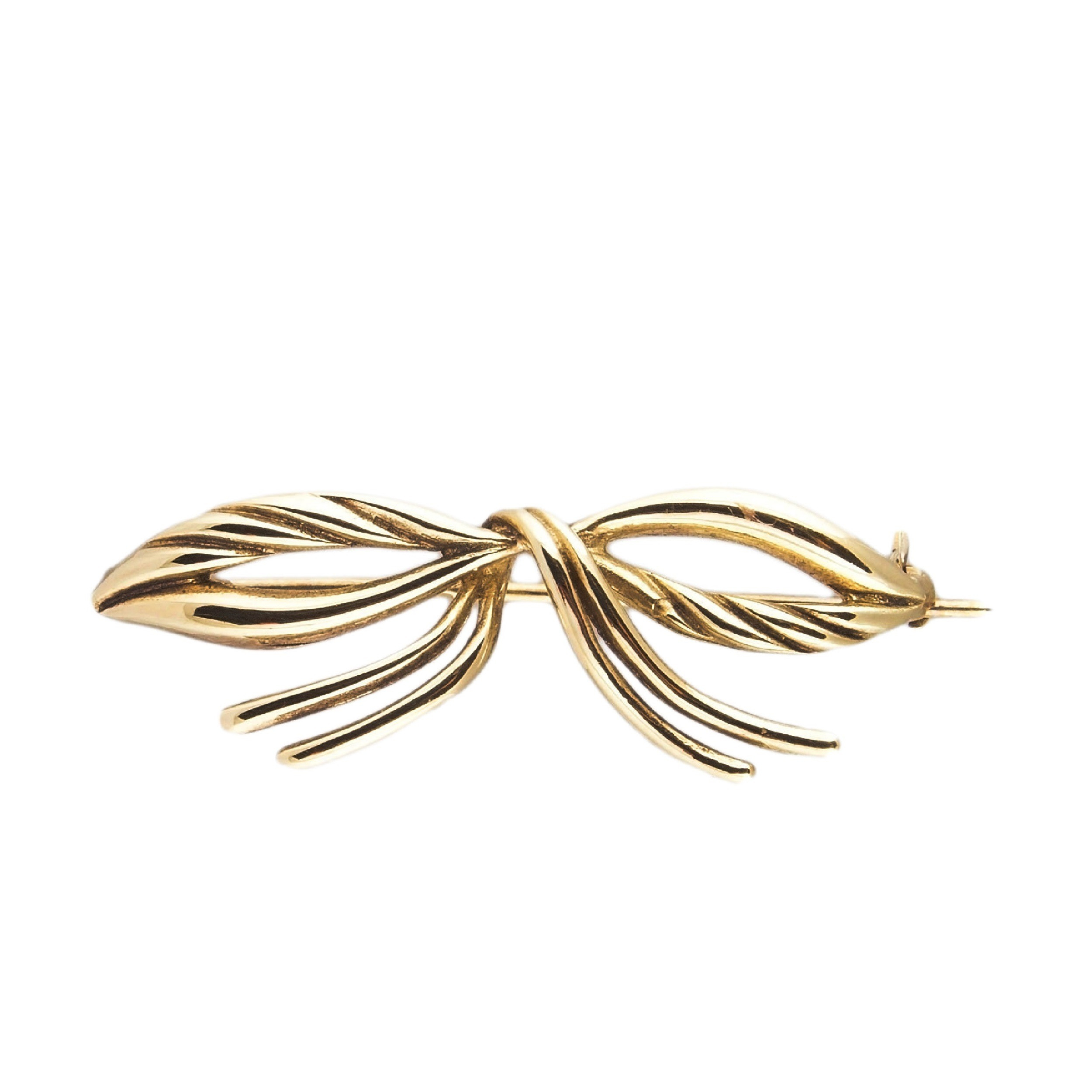 Złota broszka kokardka - 2,840 g