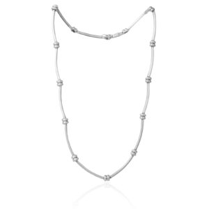 Okazała kolia z białego złota 45 cm - 20,480 g
