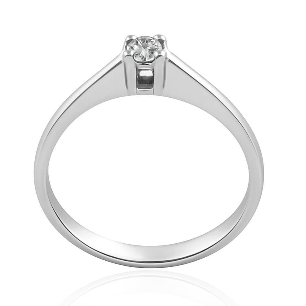 IMPERIAL- Złoty zaręczynowy pierścionek z brylantem - 0,065 ct