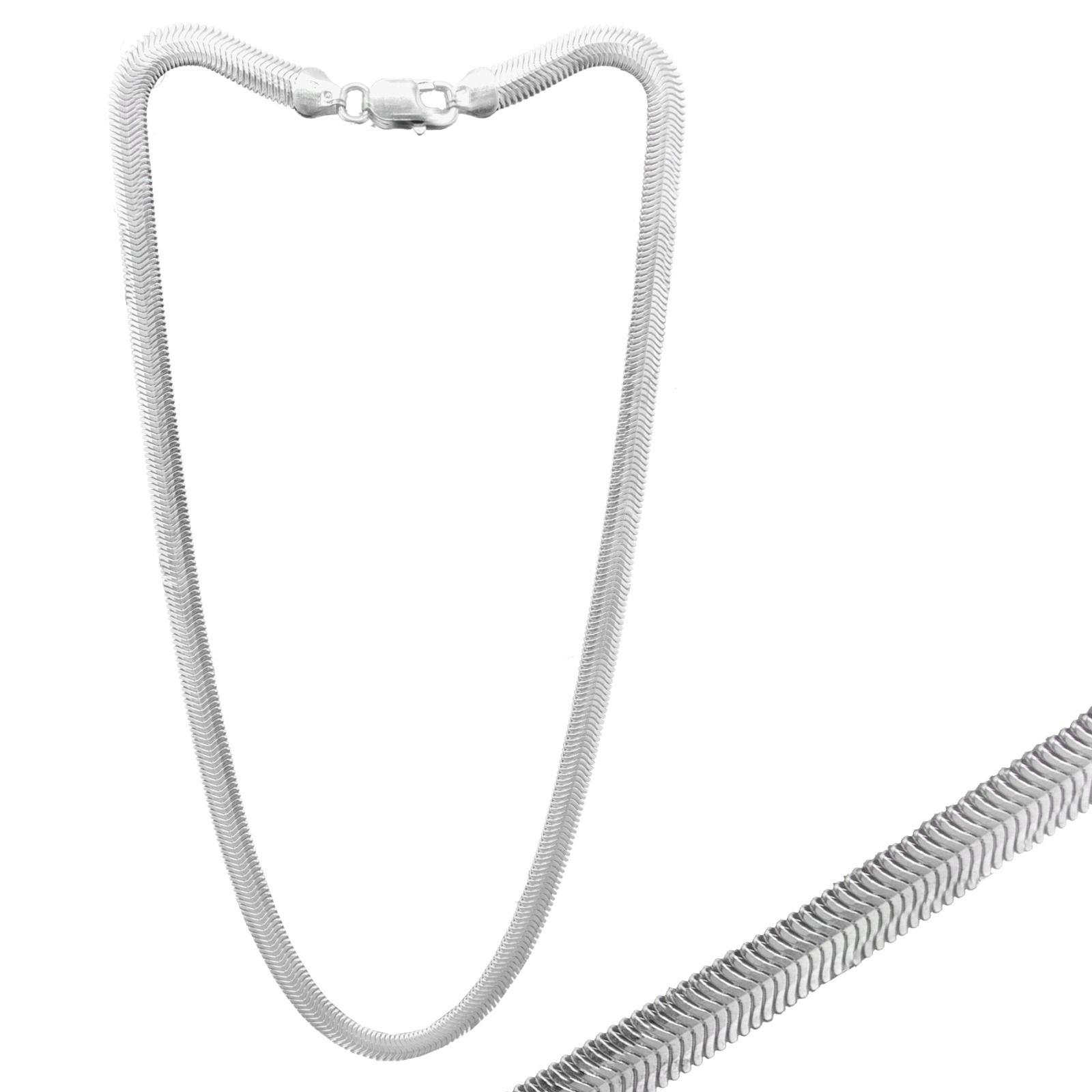 Okazały srebrny łańcuszek SPLOT LISTWA- 47 cm