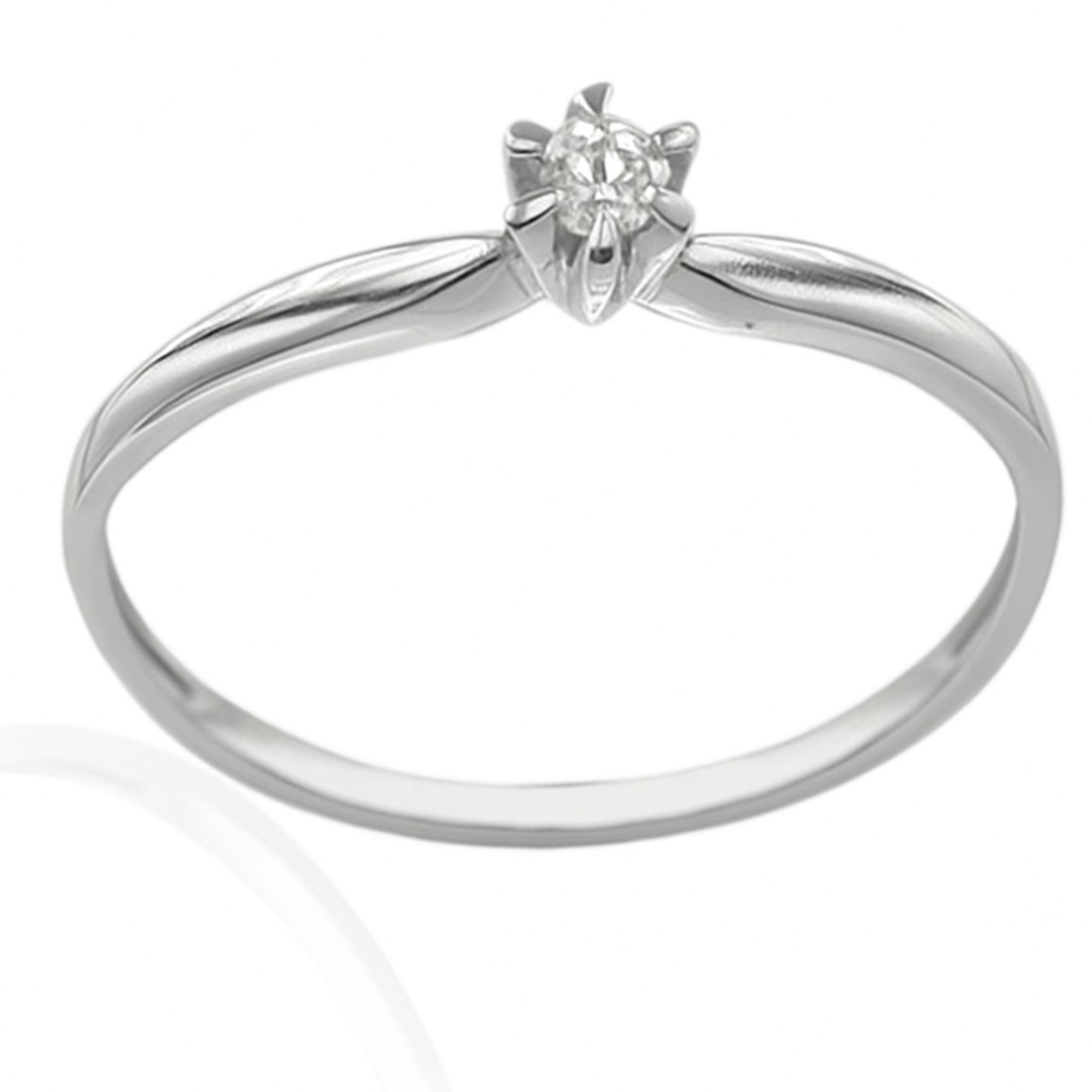 IMPERIAL- Złoty zaręczynowy pierścionek z brylantem - 0,04 ct