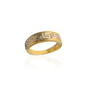 Złoty pierścionek greckim wzorem - 2,900 g