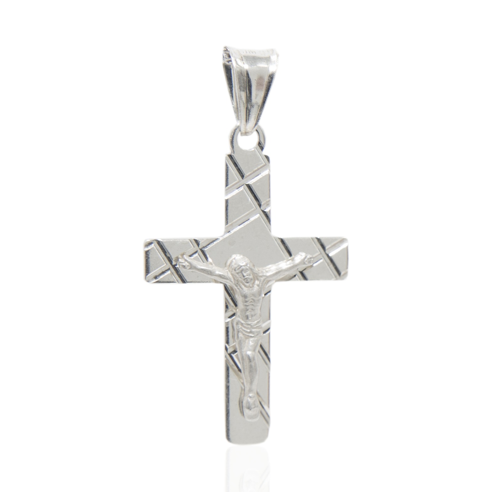 KOMUNIA ŚWIĘTA Srebrny komplet łańcuszek z krzyżykiem - obrazek 2