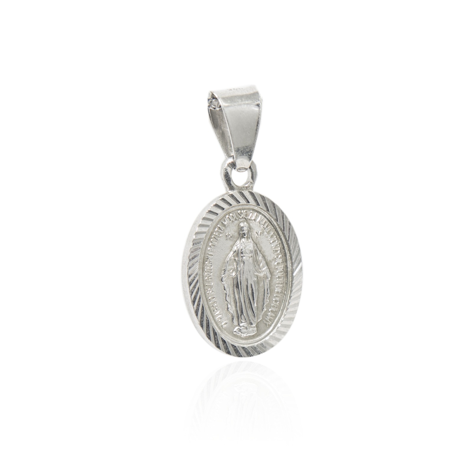 KOMUNIA ŚWIĘTA Srebrny komplet łańcuszek z medalikiem - obrazek 2