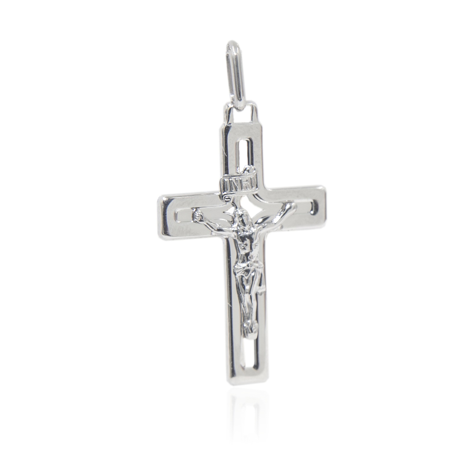 KOMUNIA ŚWIĘTA Srebrny komplet łańcuszek z krzyżykiem - obrazek 2