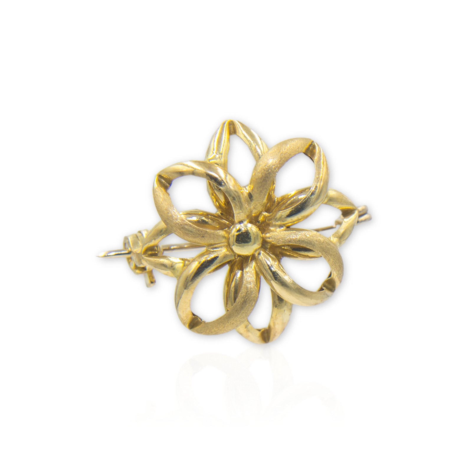 Złota broszka kwiat - 2,360 g