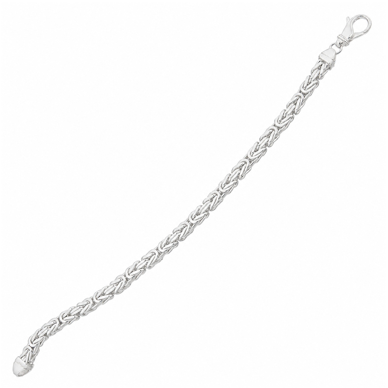 Srebrna okazała bransoletka 22 cm -SPLOT KRÓLEWSKI